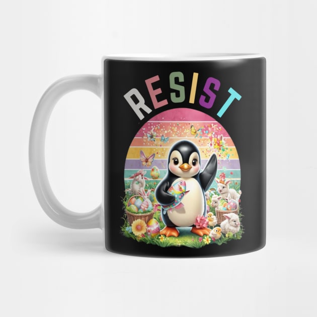 Resist-Penguin by Creatifly Graphic Tees